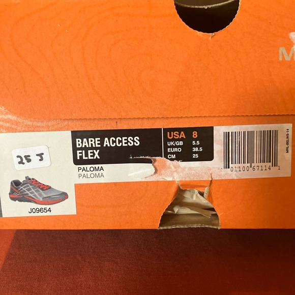 Women’s Merrill Size 8 Bare Access Flex Paloma Shoes Worn Once - Picture 2 of 7